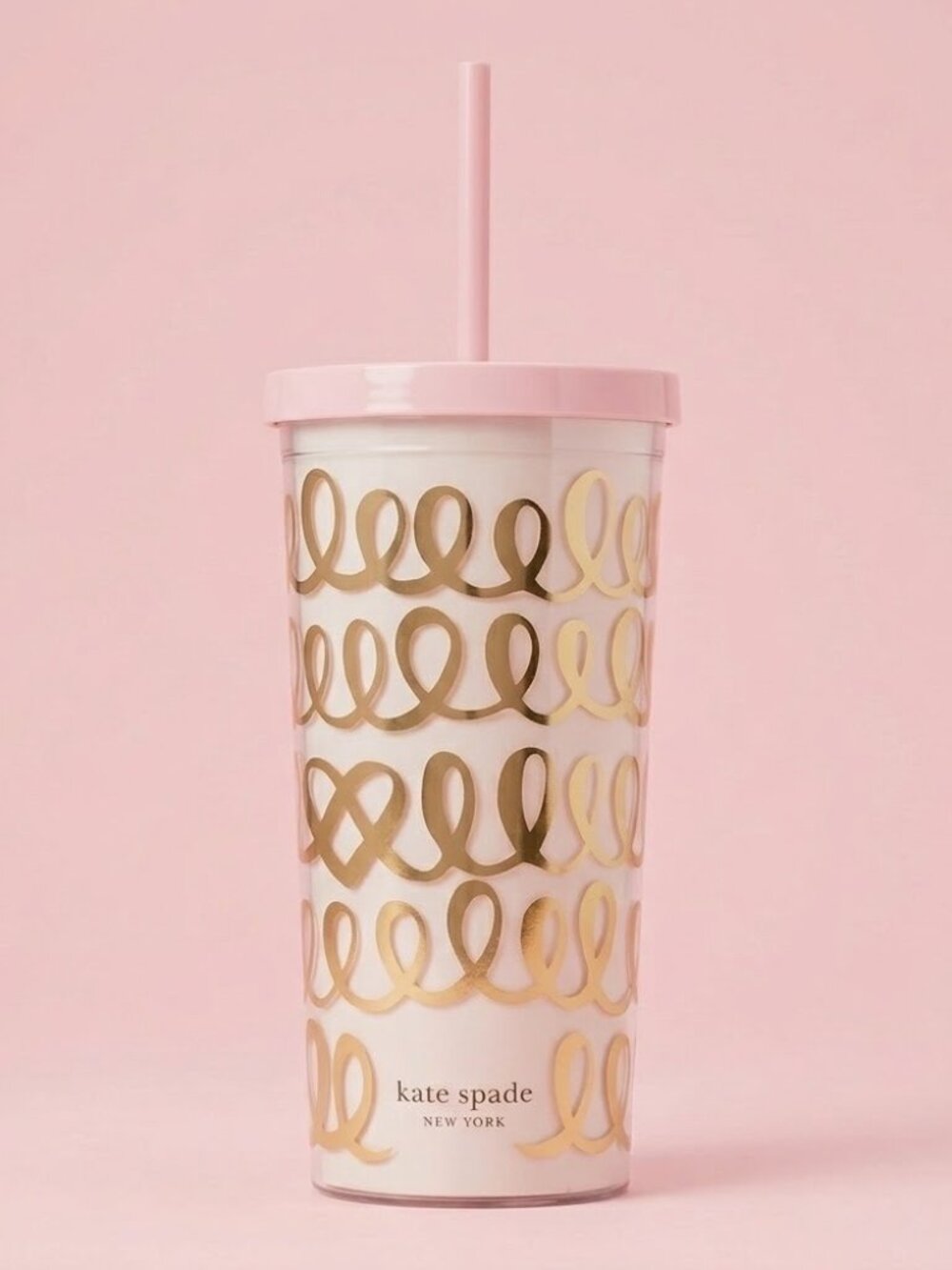NWT Kate Spade Pink & Gold‎ Tumbler